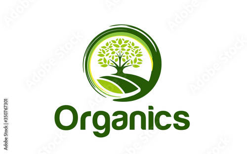 Creative organic, and natural food logo design