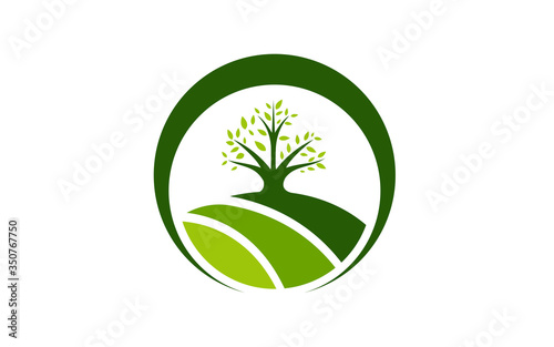 Creative organic  and natural food logo design