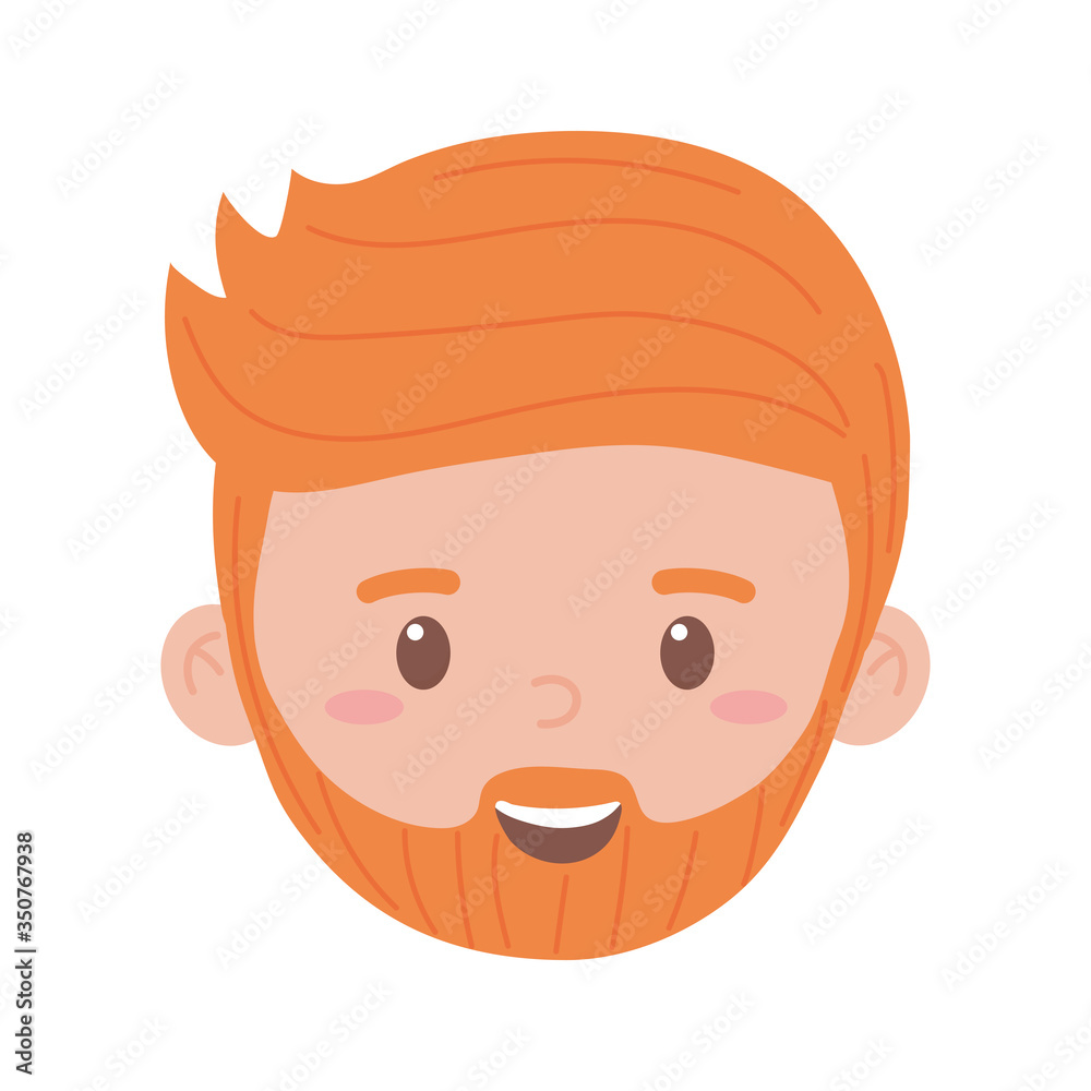 Avatar man cartoon with beard vector design Avatar man cartoon with beard vector design