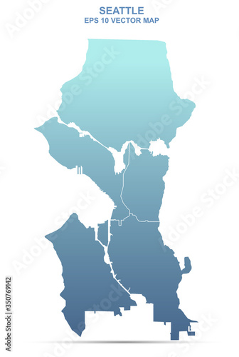 seattle map. vector map of ...