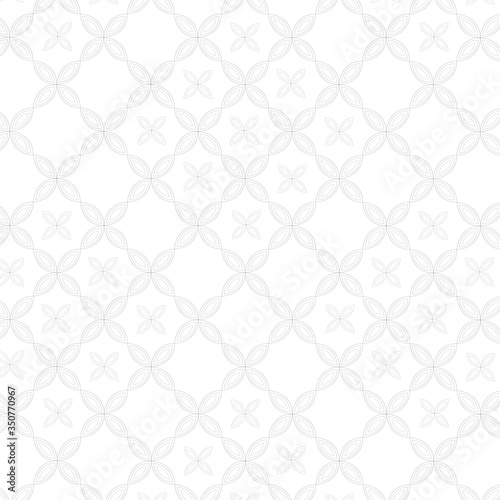 Black & White Seamless Flower Pattern - Textile - Wallpaper - Background