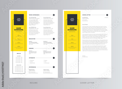 Professional Resume/CV And Cover Letter Template Design