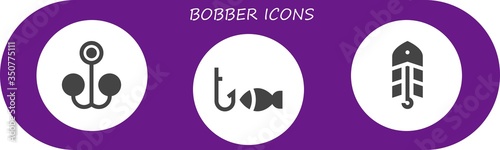 Modern Simple Set of bobber Vector filled Icons