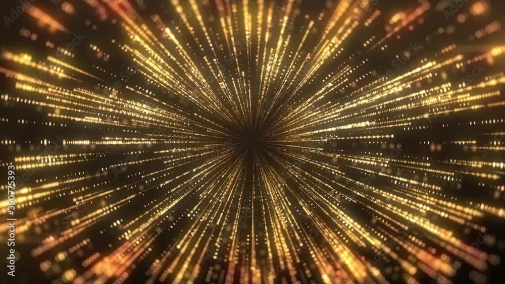 gold disco light frame abstract background with flickering star animation seamless loop metallic glossy shade
