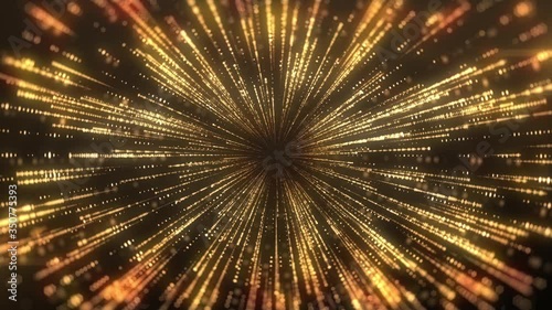 gold disco light frame abstract background with flickering star animation seamless loop metallic glossy shade