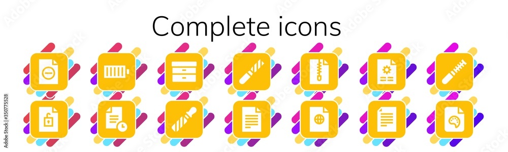complete icon set complete icon set