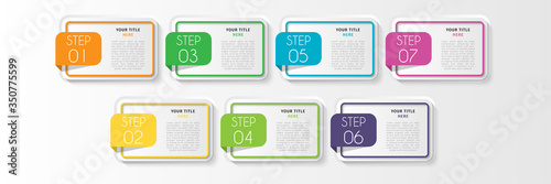 Business infographic element with options, steps, number vector template design