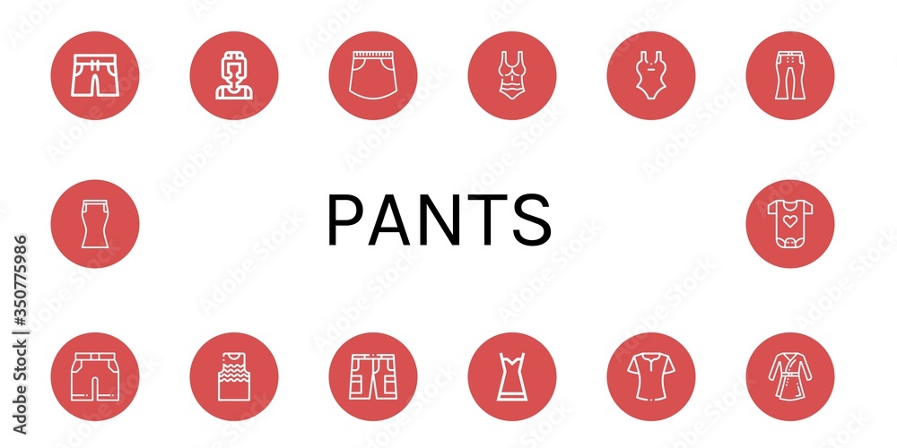 pants icon set pants icon set