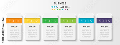 Business infographic element with options, steps, number vector template design