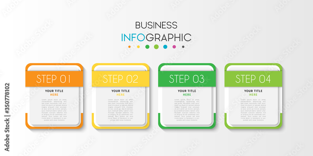 Business infographic element with options, steps, number vector template design Business infographic element with options, steps, number vector template design