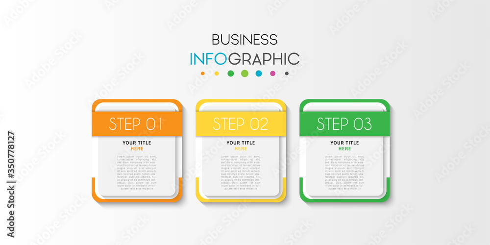 Business infographic element with options, steps, number vector template design Business infographic element with options, steps, number vector template design