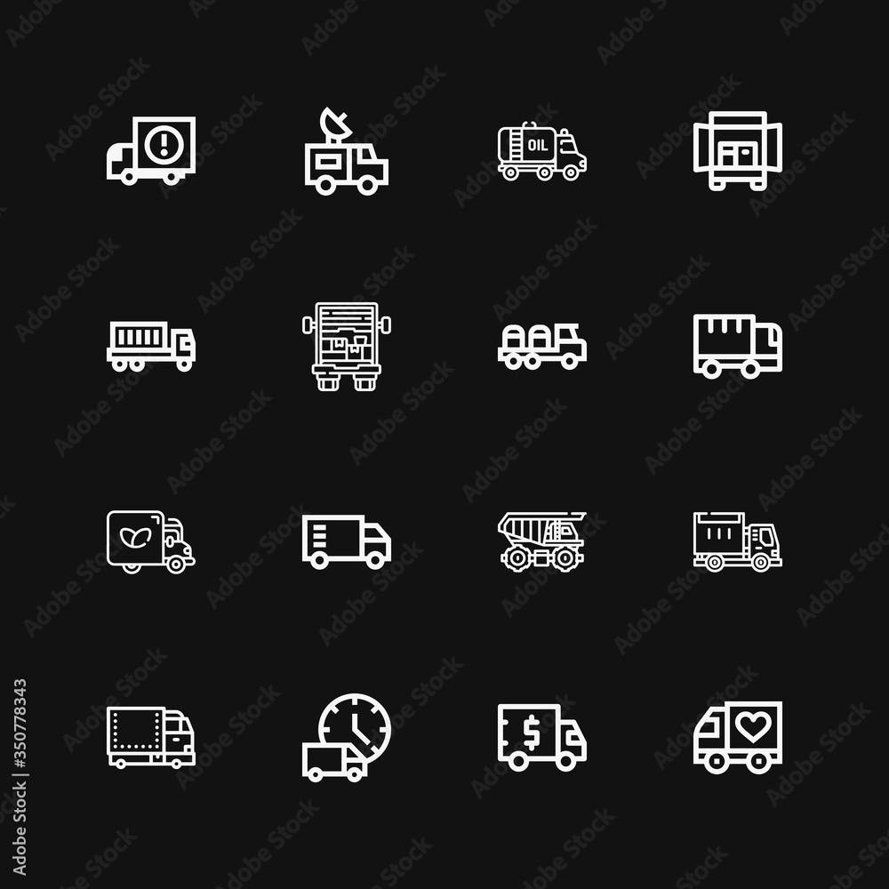 Editable 16 trucking icons for web and mobile Editable 16 trucking icons for web and mobile