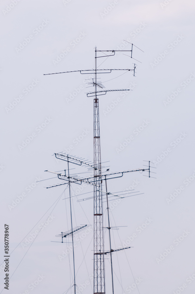 antenna on blue sky at ayutthaya thailand antenna on blue sky at ayutthaya thailand