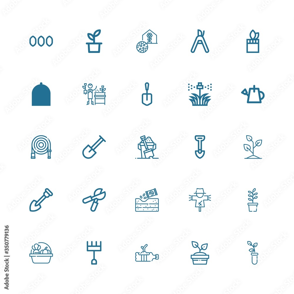 Editable 25 gardening icons for web and mobile Editable 25 gardening icons for web and mobile