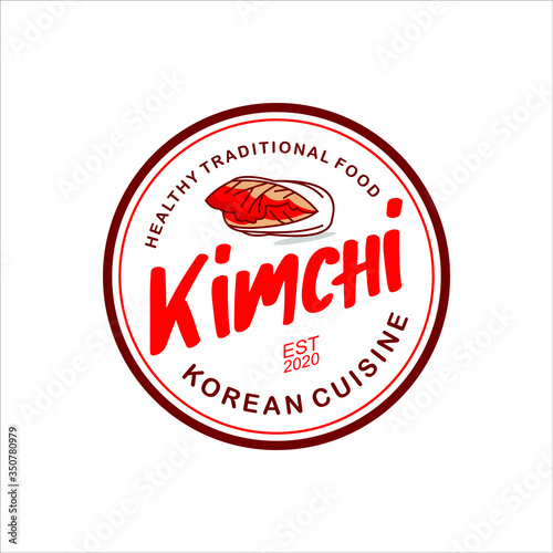 Kimchi Logo Design Spicy Korean Food Vector Graphic Idea