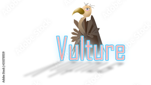 glamorous Vulture on a white background