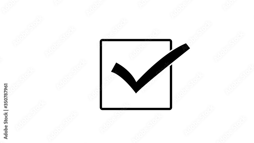 check mark icon in a box. Tick symbol check mark icon in a box. Tick symbol
