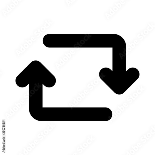 Isolated repeat arrow silhouette style icon vector design