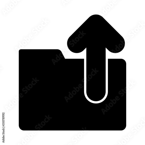 Isolated file with upload arrow silhouette style icon vector design