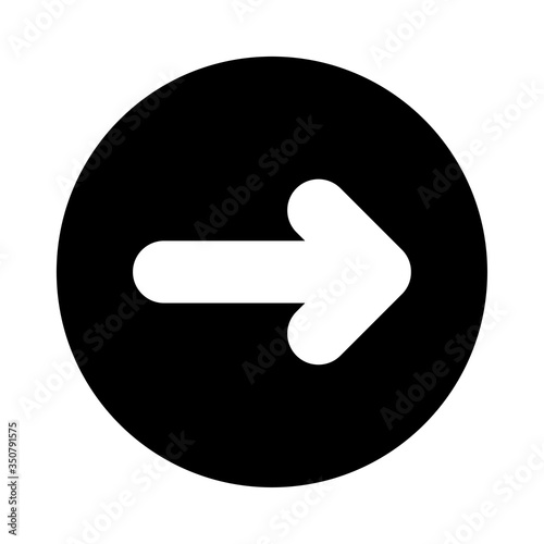Isolated next arrow silhouette style icon vector design