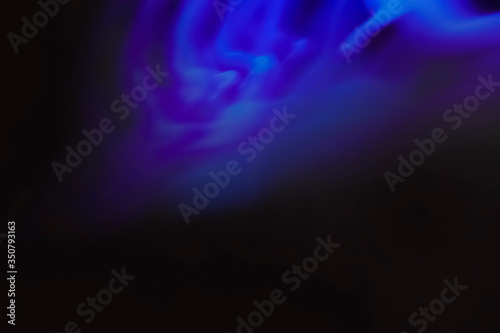 Blue and Purple Waves on Black Background