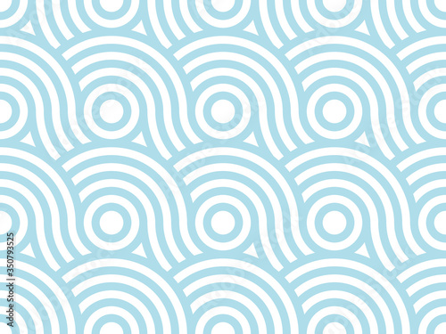 Blue ocean wave Background pattern seamless tiles. Use for design. © Bird's
