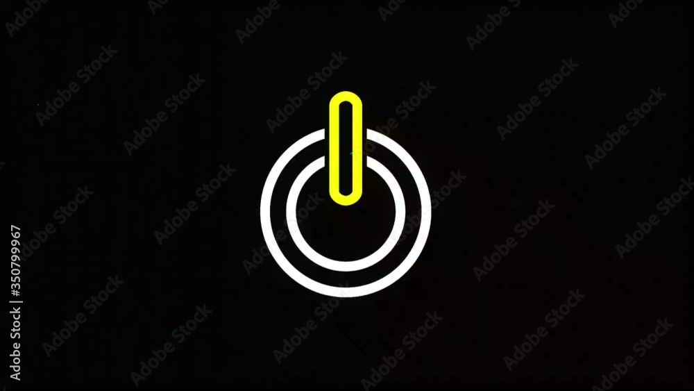 On Off Button Symbol Background Glowing/ Animation of an on and off ...