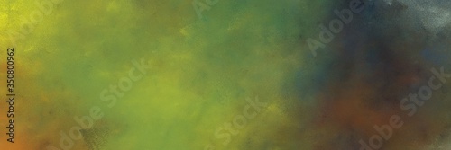 beautiful abstract painting background graphic with olive drab, dark slate gray and dark olive green colors and space for text or image. can be used as horizontal background graphic