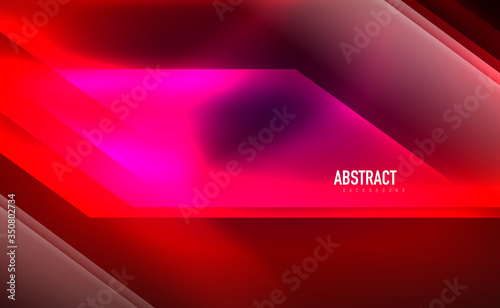 Dynamic neon shiny abstract background. Trendy abstract layout template for business or technology presentation, internet poster or web brochure cover, wallpaper