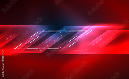 Dynamic neon shiny abstract background. Trendy abstract layout template for business or technology presentation, internet poster or web brochure cover, wallpaper