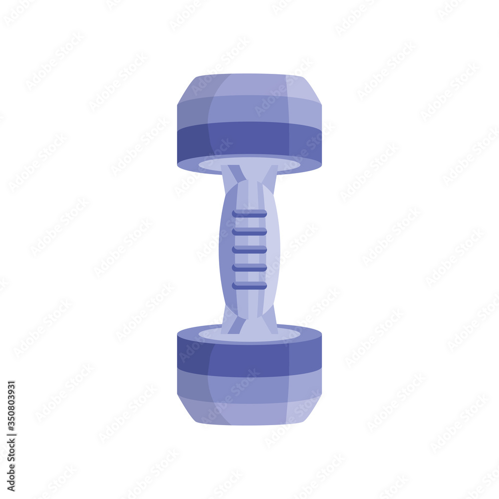 gym dumbbell on white background