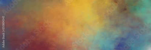 beautiful abstract painting background graphic with pastel brown, peru and cadet blue colors and space for text or image. can be used as horizontal background graphic