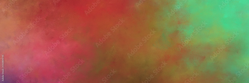 beautiful sienna, pastel green and pastel brown colored vintage abstract painted background with space for text or image. can be used as horizontal header or banner orientation