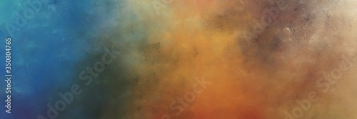 beautiful old color brushed vintage texture with pastel brown, teal blue and gray gray colors. distressed old textured background with space for text or image. can be used as header or banner