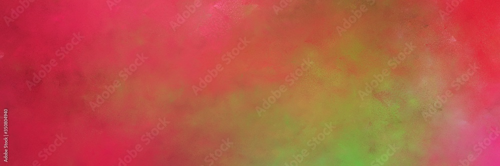 beautiful moderate red and yellow green colored vintage abstract painted background with space for text or image. can be used as horizontal header or banner orientation