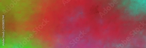 beautiful abstract painting background graphic with sienna, moderate green and olive drab colors and space for text or image. can be used as horizontal header or banner orientation