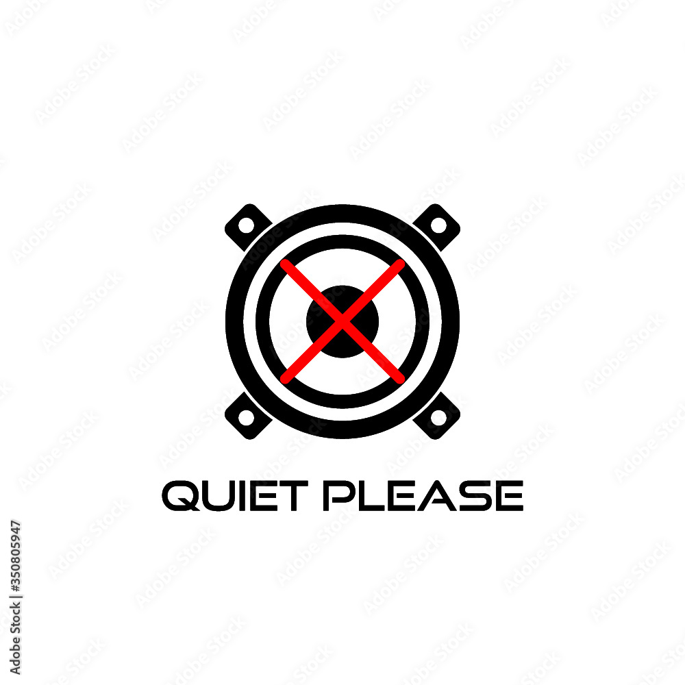 Quiet please sign. Keep silence icon isolated on white background Quiet please sign. Keep silence icon isolated on white background