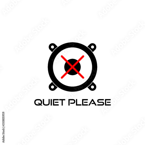 Quiet please sign. Keep silence icon isolated on white background