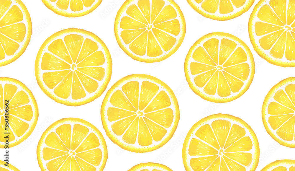 Pattern with lemon. Watercolor lemon. Suitable for curtains, wallpaper, fabrics, wrapping paper.