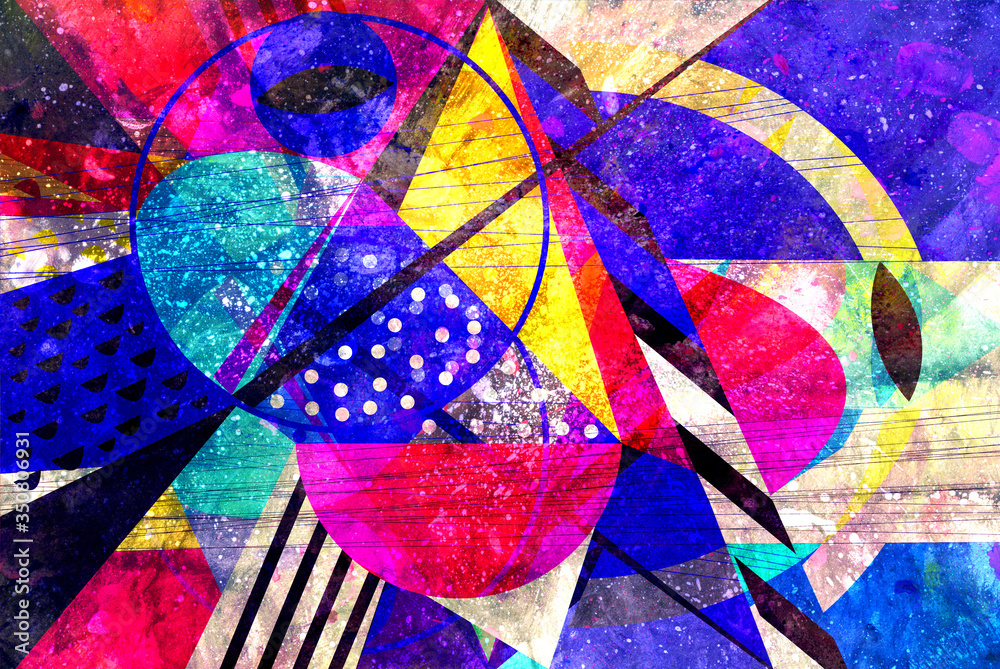 Fototapeta premium Abstract retro raster color background