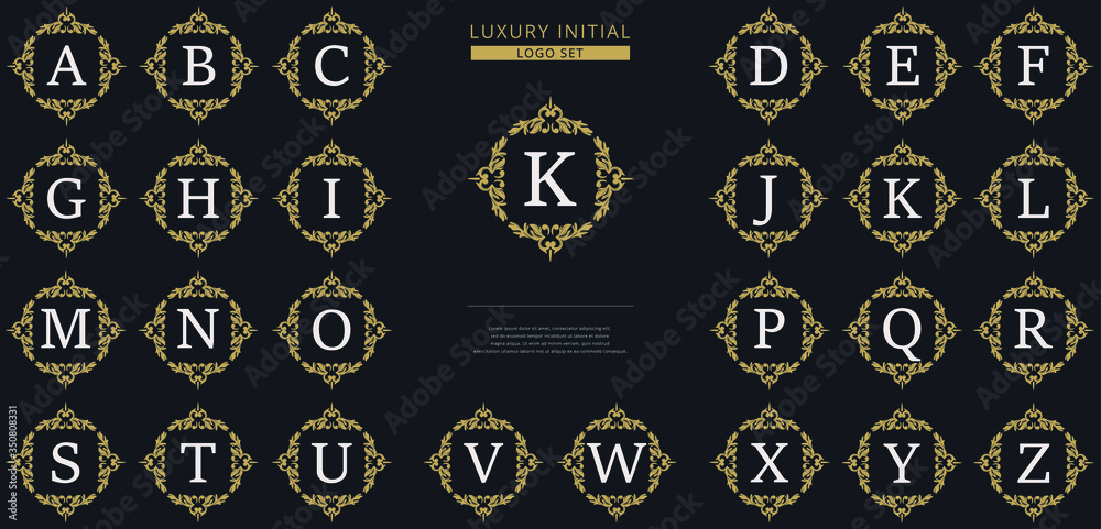Luxury initial badge logo template