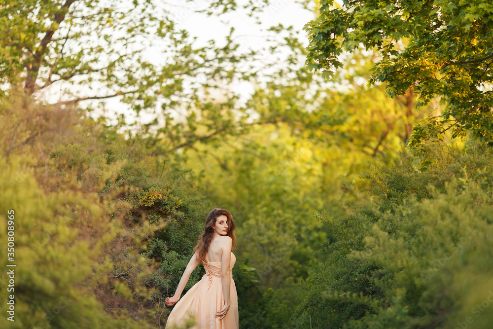Fine Art Portrait of romantic female in dress