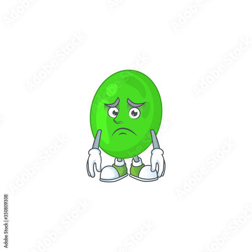 Cocci Caricature design picture showing worried face