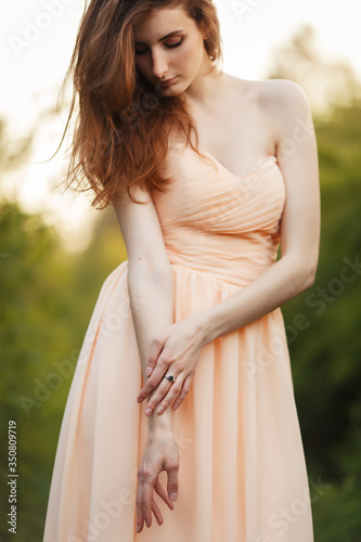 Wallpaper Mural Fine Art Portrait of a beautiful bride in a summer garden Torontodigital.ca