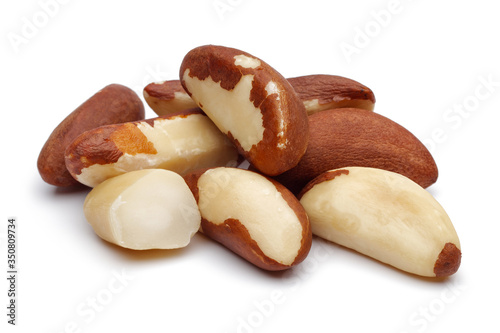 Brazil nuts isolated on white
