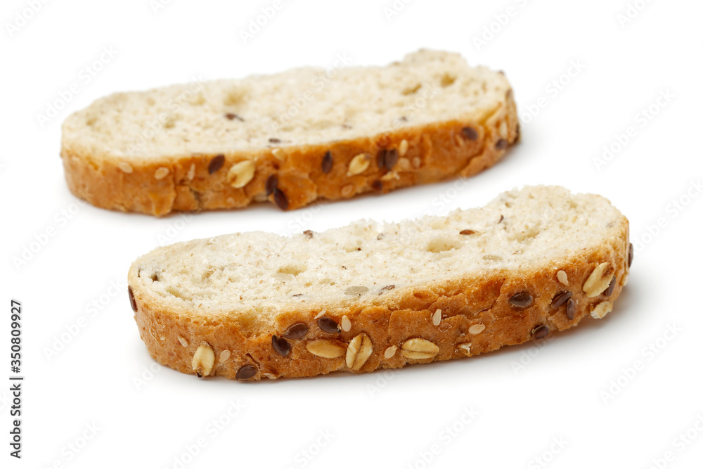Slice of bread isolated on white Slice of bread isolated on white