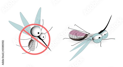 Mosquitoes are carriers of infections. Winged insects. Insect mosquito, mosquito and pest illustration for oil repellent, spray and ad patches, poster. Flying mosquitoes flock in the promo