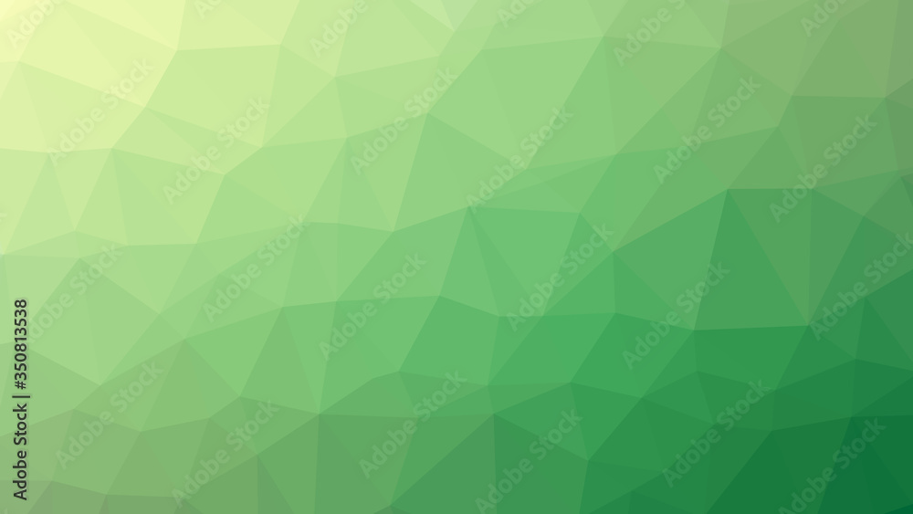 Green polygon pattern. Low poly design
