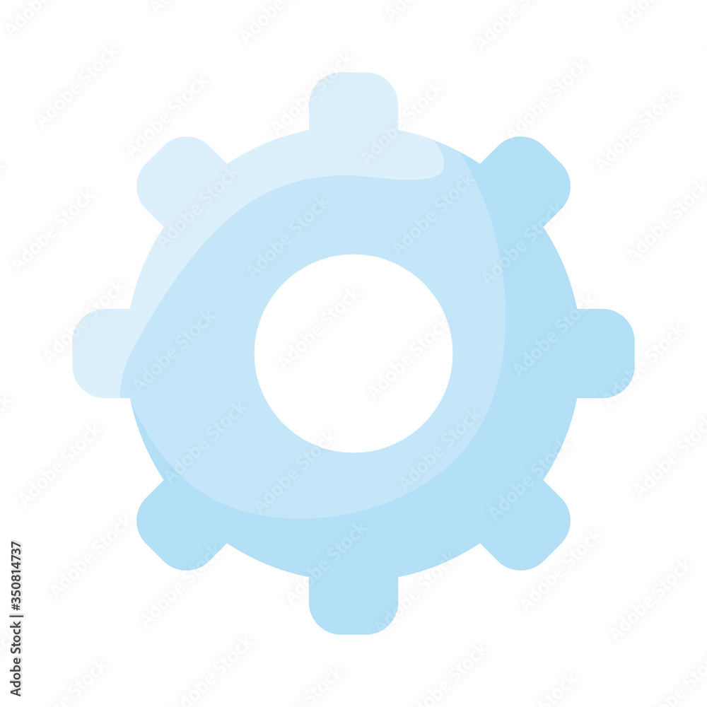 Isolated metal gear flat style icon vector design Isolated metal gear flat style icon vector design