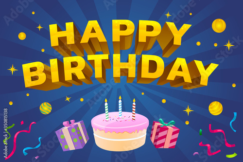 Happy birthday for everyone Have fun with the party tonight. Give away gifts and delicious cakes And wish you fulfillment